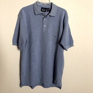 Docker's Men's Blue Short Sleeve Polo  Golf Shirt  Cotton Size M